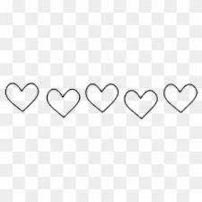 Hearts Sticker Black And White Cute Girly Heart Hd Png Download White Heart Emoji Pink Heart Emoji Heart Emoji