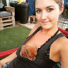 Our girl Coco is sweet but she doesn't have enough milk to feed her babies.  Of the 8 babies that she had, 2 died right after birth and last week the  little