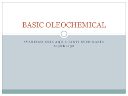 Founded in 1970, the oleochemical division of ioi corporation is today the leading producer of vegetable. Oleochemical Statistic 2016