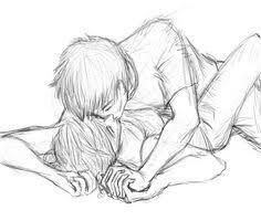 Creating romantic sketch may be a nice pencil design. Kissing Romantic Easy Couple Drawing Novocom Top