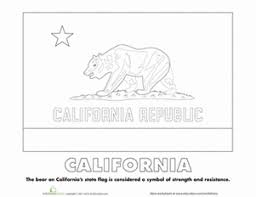 Draw california (usa) flag while anthem state i love you california. California State Flag Worksheet Education Com