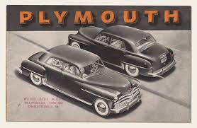 1950 Plymouth Brochure Car Brochure Plymouth Veteran Car