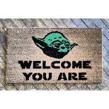 Welcome You Are Funny Door Mat Star Wars Yoda Geek Gift Nerd Etsy In 2020 Cute Valentines Day Gifts Geek Stuff Star Wars Yoda