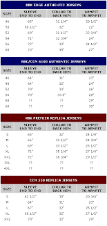 Reebok Hockey Jersey Youth Size Chart