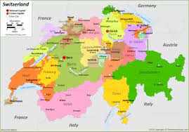 Detailed road map of france and switzerland. Switzerland Maps Maps Of Switzerland