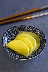 The resulting radish tastes good and is also really beautiful. Takuan Japanese Yellow Pickled Radish Wandercooks