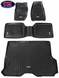 Details About Floor Mat Liners Kit For Jeep Cherokee Xj 1984 2001 Black 12988 30 Rugged Ridge