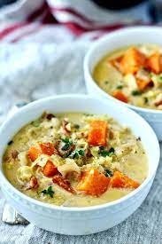 Sweet Potato Bacon And Savoy Cabbage Soup Recipe Sweet Potato Bacon Cabbage Soup Recipes Sweet Potato Soup