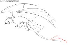 More images for how to draw a cute dragon flying » How To Draw Toothless Easy Drawing Art