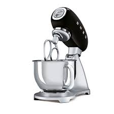 Robot Patissier Noir 4 8 L 800 W Smf02bleu Smeg Robot Cuisine Multifonction Robot Patissier Smeg