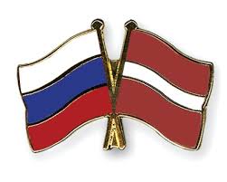 Its use was suppressed during soviet rule. Crossed Flag Pins Russia Latvia Flags