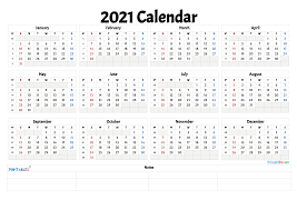 These calendars are great for family, clubs, and other organizations. Free Printable 2021 Yearly Calendar 6 Templates Free Printable Calendars