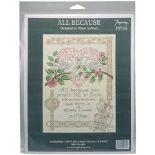 Wedding anniversary gifts is my speciality, but i also create customised cross stitch and. All Because Wedding Cross Stitch Kit By Imaginating I2571