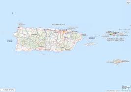 The island is mostly mountainous with large coastal areas. Map Of Puerto Rico