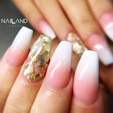 Nail Land London A Twist On The Classic French Tips Baby Boomer Nails Are White A Pink Frosted Nails They Are Also Called Ombre Or French Fade And Have The Same