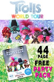 Trolls world tour coloring pages. Free Printable Trolls World Tour Party Pack