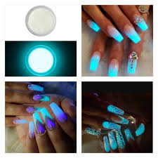 Pros and cons of acrylic nails. Glow In The Dark Fluorescent Acrylic Powder Pre Mix Nail Extension Art Design Fake Tips Builder Baby Blue Day Aqua Night 5ml Pot Buy Online In El Salvador At Elsalvador Desertcart Com Productid