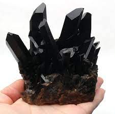 Rare Natural Black Quartz Crystal Cluster Mineral Specimen 1 41lb Ad Crystals Minerals Crystals And Gemstones