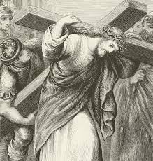 Jesus continues to struggle under the weight of the. Christ Carrying His Cross Drawing By English School