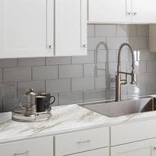 Laminate countertops are a sandwich of materials. Hampton Bay 8 Ft White Laminate Countertop Kit With Eased Edge In Drama Marble 12349kt08n5010 The Home Depot