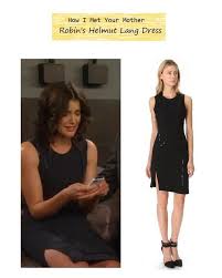 How I Met Your Mother Weekend At Barney S 818 Robin S Piped Wool Dress Robin Outfit Mothers Fashion How I Met Your Mother