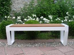 Gartenbank Metall Design Weiss Braun Modern Gartenbank Metall Gartenbank Outdoor Dekorationen