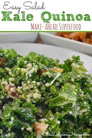 Kale Quinoa Salad Golden Raisins This Delicious House Recipe Quinoa Salad Recipes Kale Quinoa Salad Kale Salad Recipes
