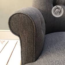 Sherlock Brown Grey Herringbone Chair Etsy Herringbone Chairs Brown And Grey Herringbone Armchair