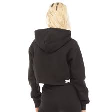 Buy Crosshatch Womens Crushaw Cropped Hoodie Black