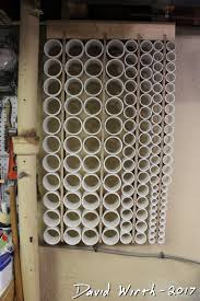The versatile design of this can rack allows you to store up to 20 cans on your workbench (free standing), peg board, or drywall with the included wall mounts. Pvc Pipe Shelf Paint Can Glue Organize Wall Rack