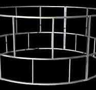 Qty 2- R2 Economy Straight Braced Round Bale Livestock Feeder