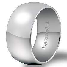 12mm Classic Silver Tungsten Carbide Ring Wedding Engagement Smooth Domed Wide Band High Polished Silver Tungsten Platinum Wedding Rings Tungsten Carbide Rings
