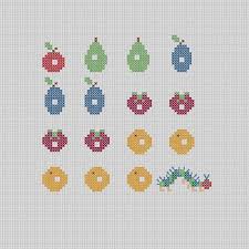 the very hungry caterpillar cross stitch pattern original