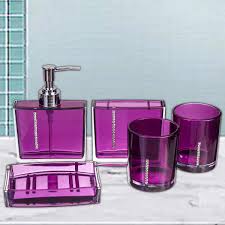 Purple black bathroom ideas is one images from 20 spectacular purple and black bathroom of designs chaos photos gallery. 5pcs Set Bathroom Set Five Pieces Set Of Bathroom Supplies Kits Bathroom Accessories Black Purple Bathroom Accessories Sets Aliexpress