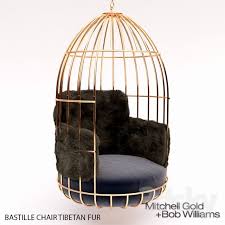 Bird Cage Swing Chair 3d Models Arm Chair Bastille Chair Tibetan Fur Birdcage Chair Black Living Room Decor Swinging Chair