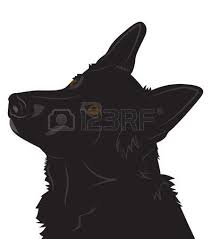 Black And White German Shepherd Painting German Shepherd Portrait Of A Dog Silhouette Of The Head Of The German Shepherd Vector Illustration Illustrat Dog Silhouette German Shepherd Art Dog Outline