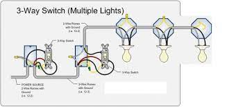 The hot source is spliced to the white wire (which should be marked as being hot with. Wiring Diagram For 3 Way Switch With Multiple Lights 1935 Ford Wiring Diagram Begeboy Wiring Diagram Source