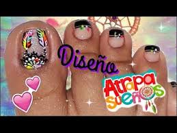Uñas decoradas para el pie con lineas. Decoracion De Unas Atrapasuenos Para Pies Dreamcatcher Nail Art Como Pinta Decoracion De Unas Atrapasuenos Unas Atrapasuenos Disenos De Unas Atrapasuenos
