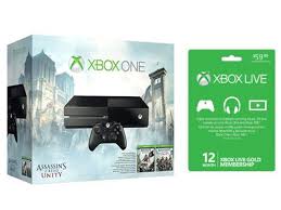 Xbox One Assassin S Creed Unity Bundle 1 Yr Xbox Live Gold Membership 350 Free Shipping Xbox One Bundle Xbox One Console Xbox