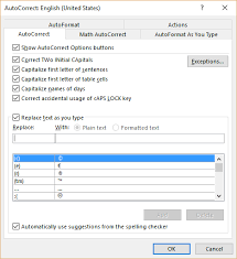 Automatic Initial Capitals In Tables Microsoft Word