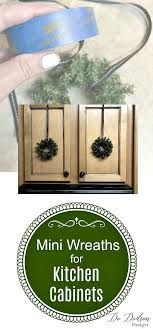 Eye Catching Mini Wreaths That Will Transform Your Holiday Kitchen Cabinets Mini Wreaths Diy Christmas Decorations Easy Mini Wreath Diy