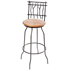 Wrought Iron Barstool Sassafras Iron Bar Stool Swivel Option A backless stool with an upholstered seat is a great choice for your games room or kitchen.