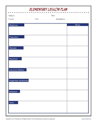 Daily Single Subject Lesson Plan Template with Grid - Elementary