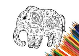 Download 4,620 zentangle coloring pages stock illustrations, vectors & clipart for free or amazingly low rates! Coloring Page Coloring Page Elephant Elephant To Print Etsy