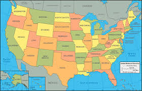 United States Map and Satellite Image
