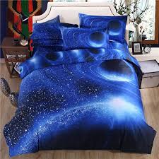 1 pc duvet cover 150x200cm, 1 pc flat sheet 160x230cm, 1 pc pillowcase 48x74cm for twin size : Galaxy Series Bedding Comforter Sets Luxury Polyester Bed Comforter Set With 3d Painted Galaxy Bedding Outer Space Bedding Queen Size Duvet Covers