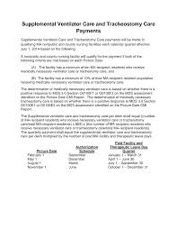 supplemental ventilator care and