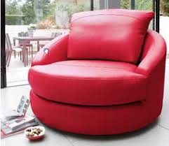 Alternatively, choose an accent chair to add statement style to a corner of a room. Buy Red Swivel Loveseat Snuggler In Faux Leather Contemporary Chairs
