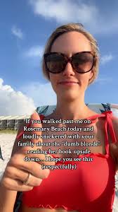 Blonde Girl Reading Book at Rosemary Beach