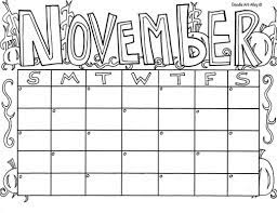 November Blank Calendar Coloring Sheets Educative Printable Coloring Pages Printable Calendar Pages Coloring Calendar